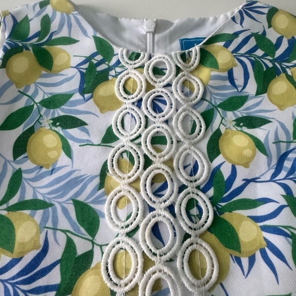 Girls Lemon Print Sleeveless Dress Perfect for a European or Coastal Vacay - Picture 5 of 11